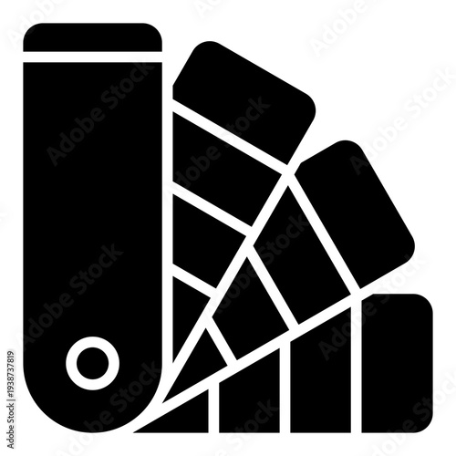 Pantone Glyph Icon. Color system symbol. Graphic design palette and creativity Glyph Icon