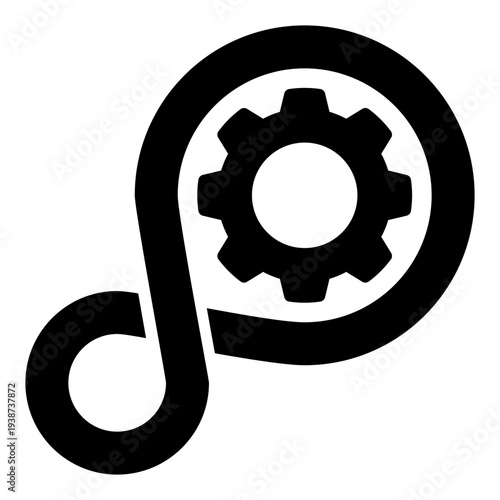 Dynamic Glyph Icon. Motion and progress symbol. Creative energy and innovation concept Glyph Icon