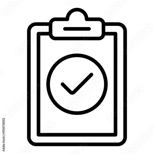 Check Line Icon. Approval mark symbol. Design validation and creative workflow Line Icon