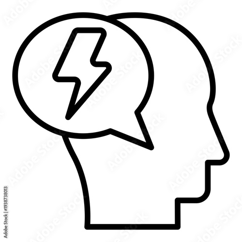 Brainstorm Line Icon. Idea generation symbol. Creative thinking and team collaboration Line Icon