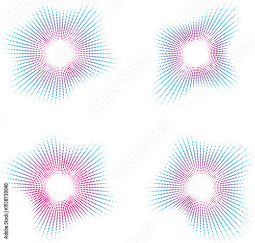 Radial Dot Burst Patterns
