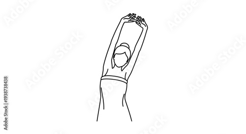 Woman stretching arms overhead, side bend, yoga pose, fitness, healthy lifestyle, white background