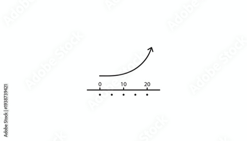 Upward trend graph with arrow, representing growth and progress