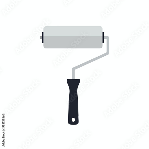 Close up of a paint roller for wall and ceiling decorating projects