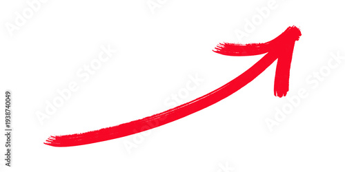 фотографія Hand drawn red arrow pointing right