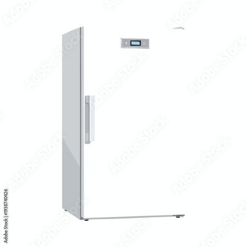 Modern White Refrigerator with Sleek Design for Kitchen Use