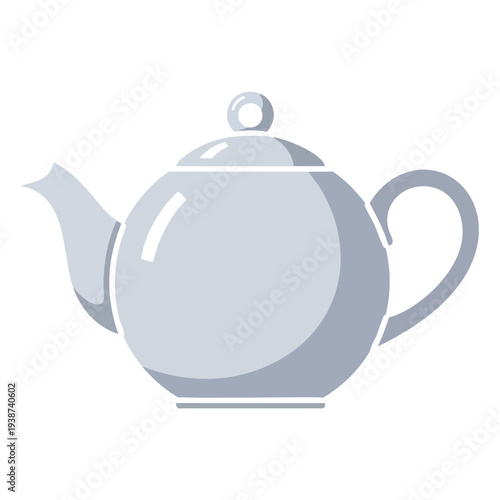 Elegant Ceramic Teapot on a White Background for Kitchen and Tea Time Concepts
