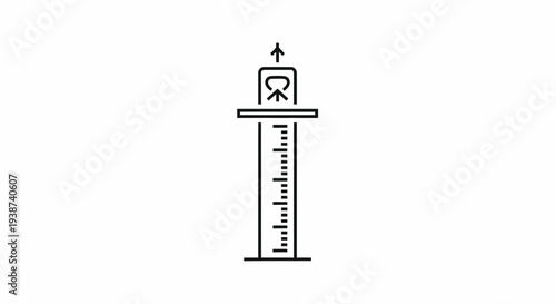 Syringe Icon with Upward Arrow, Medical Symbol, Healthcare Concept