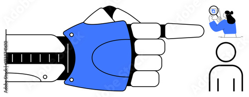 AI concept. AI advancements in human identification and robotics. AI driving innovations in automation and human-computer interaction. For tech, security, innovation, automation, robotics analysis