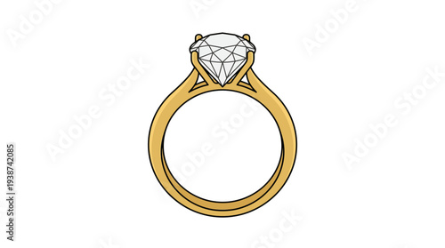 Gold ring jewelry icon