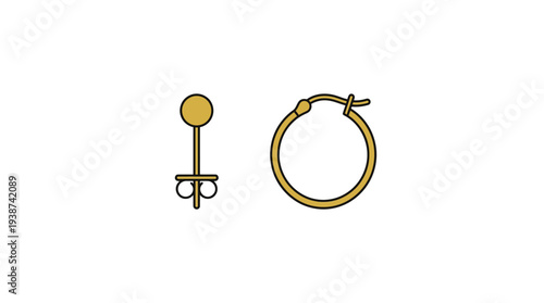 Gold ring jewelry icon