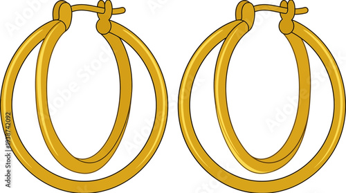 Iconic Luxury Accessory Gold Earrings