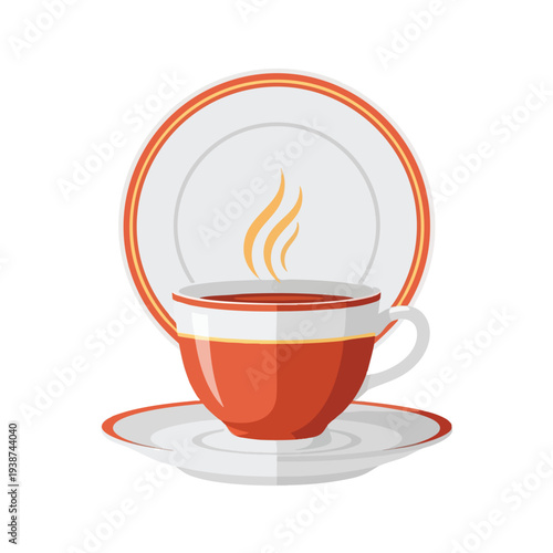 Steaming Coffee Cup Illustration