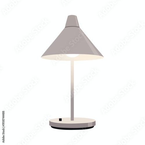 Modern Desk Lamp with Grey Shade