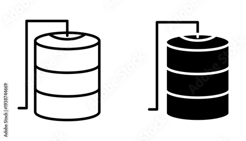 Water tank  Icon set. Symbol isolated on white background. vector illustration.