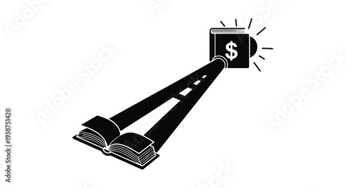 Money growing from books, financial growth concept