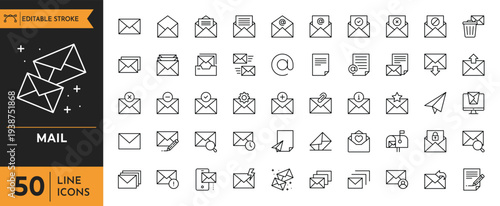 A collection of various communication and messaging icons displayed on a screen.