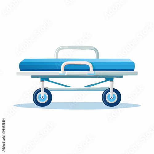 Medical Stretcher Illustration - Healthcare Equipment for Patient Transport.