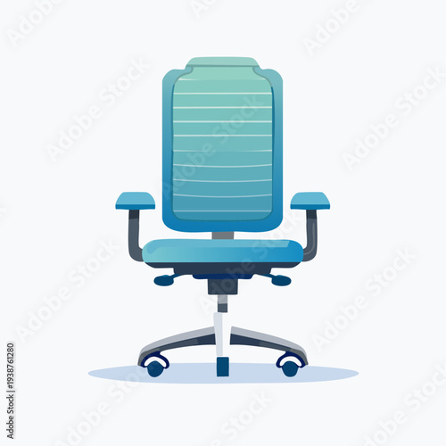 Modern ergonomic office chair with adjustable features and wheels, designed for comfort and productivity in a workspace.