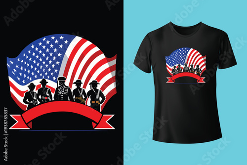 American eagle t shirt design patriotic graphic with usa flag
