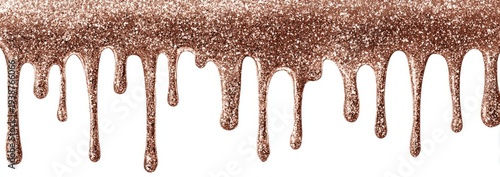 Rose gold glitter texture dripping down