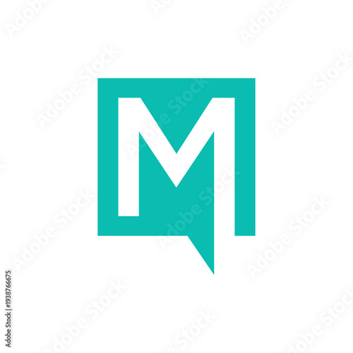 M logo simple clean and elegance