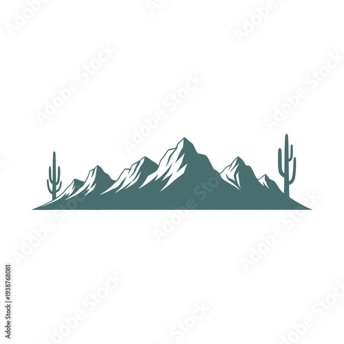 green mountain view vector logo