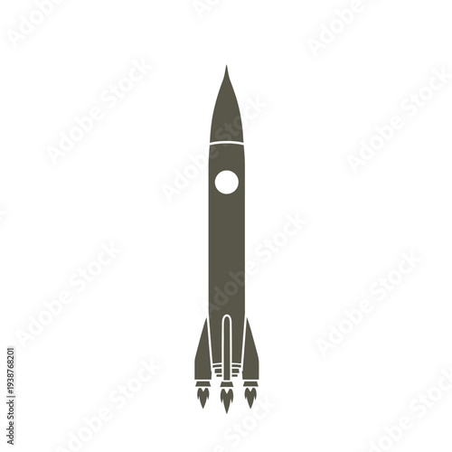 black rocket vector logo