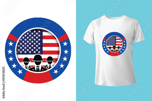 Veterans day t-shirt design, proud USA army soldier t shirt, vintage USA grunge flag design, quotes, vector Graphic, Fully editable and printable template.