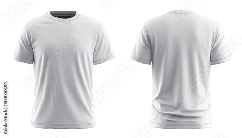 Clean white short-sleeved t-shirt shown from front and back