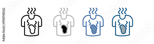 
Dirty clothes icon set multiple style collection with clothes drying design