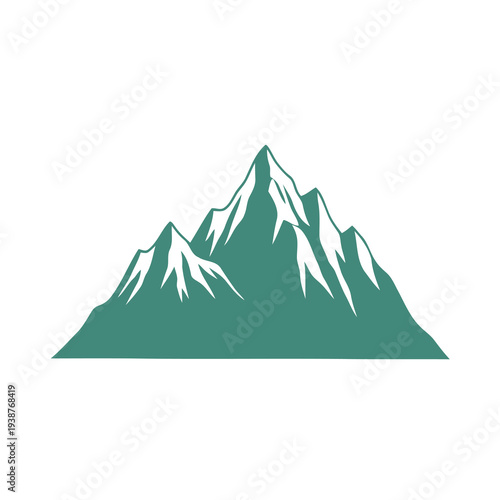green mountain view vector logo