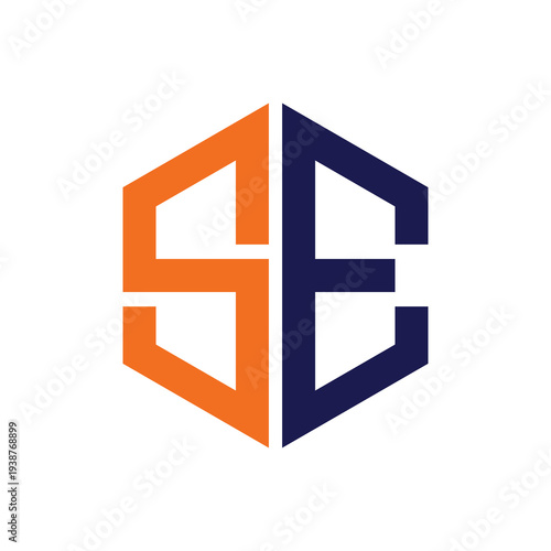 SE logo simple clean and elegance