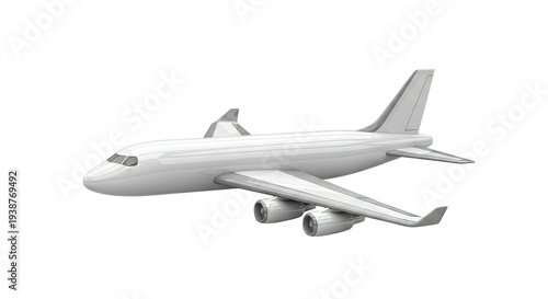 White Airplane Model