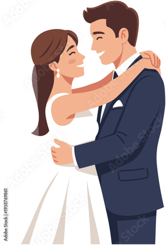 beautiful bride and groom 