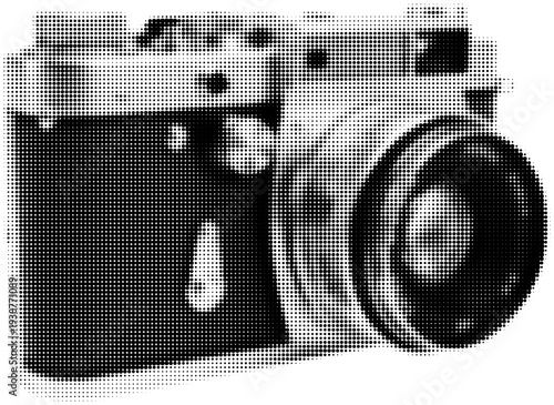 Classic Camera: A vintage camera, captured in black and white, highlighting its classic design, intricate details, and timeless appeal. It evokes nostalgia for a simpler era of photography.
