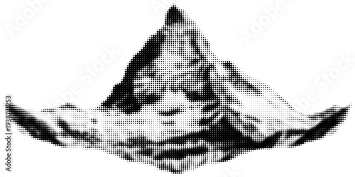  Majestic Mountain Peaks: A breathtaking grayscale panorama of towering mountain peaks, their snow-capped summits reaching towards the sky.