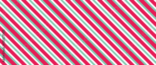 Seamless pattern. Pink-red stripes on white background. Striped diagonal pattern for printing on fabric, paper, wrapping, scrapbooking, websites Background with slanted lines Vector illustration