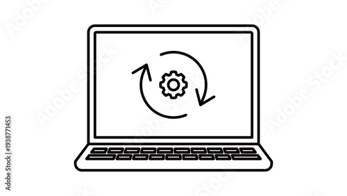 Laptop Computer Updating, Variable Line Width