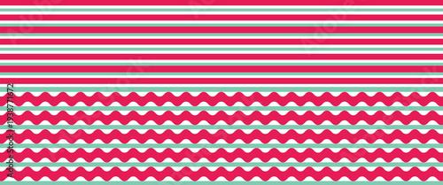 Seamless pattern. Pink-red stripes on white background. Striped diagonal pattern for printing on fabric, paper, wrapping, scrapbooking, websites Background with slanted lines Vector illustration