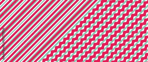 Seamless pattern. Pink-red stripes on white background. Striped diagonal pattern for printing on fabric, paper, wrapping, scrapbooking, websites Background with slanted lines Vector illustration