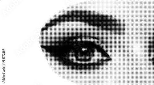 Eye of Elegance: A close-up view of an elegantly made-up eye, enhanced with expert contouring and bold eyeliner. It is a stunning visual representation of the captivating essence of beauty.