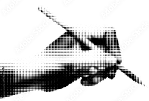 Precision in Every Stroke: An individual hand, delicately grips a pencil, poised on the cusp of creation and expression. A simple act of communication.