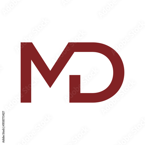 Free Download Md logo simple clean and elegance - GFXLoad