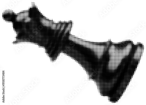 Chess King in Abstract: An artistic depiction of a chess king piece, rendered in a striking, high-contrast, black and white dot pattern, conveying strategy and authority.