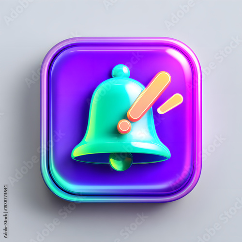 Notification bell icon alert symbol.
