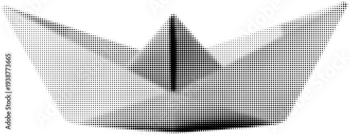 Origami Boat: An elegant origami boat, a testament to the art of paper folding, floats on the serene water. capturing the simple beauty and creative expression