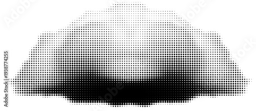 Abstract Architectural Form: An abstract representation of a modern architectural form, showcasing intricate dot patterns and a dynamic interplay of light and shadow.