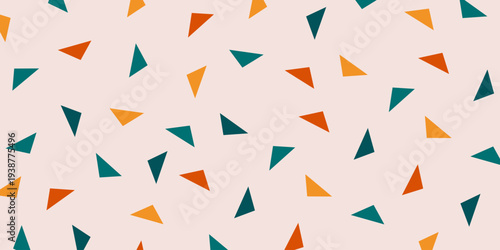 Colorful Geometric Triangle Pattern on a Minimalist Background. Design for banners, posters, greeting cards, and social media.