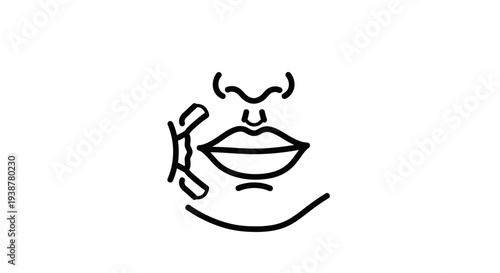 Minimalist line illustration depicting a person engaged in a phone conversation, symbolizing